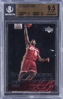 2003-04 Upper Deck #301 LeBron James Rookie Card - BGS GEM MINT 9.5